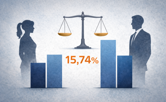 Brecha salarial: ellas cobran un 15,74% menos